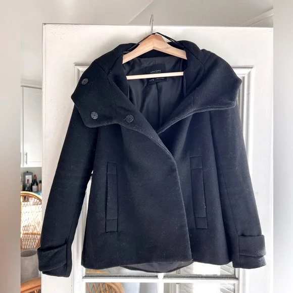 Cowl Neck Pea Coat